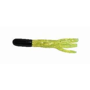 Big Bite Crappie Tube - Black/Chartreuse Sparkle