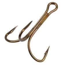 Mustad Treble Hook Bronze 25ct Size 5-0 - Bass Fishing Hub