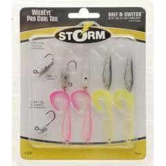 3 Storm WildEye 4.5 Pro Curl Tail Bait-N-Switch Fishing Lure Cracked Ice